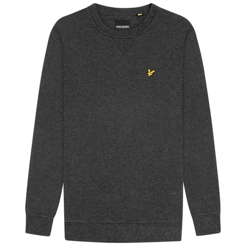 Lyle Scott Branded Charcoal Marl Pull Over Jumper