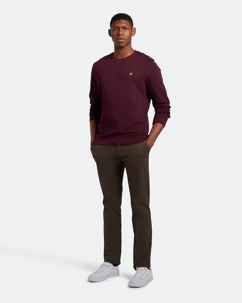 Lyle Scott Branded Burgundy Pull Over Jumper