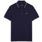 Lyle Scott Tipped Collar Dark Blue Polo Shirt