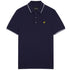 Lyle Scott Tipped Collar Dark Blue Polo Shirt
