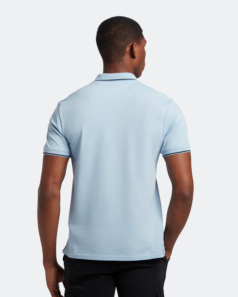 Lyle Scott Branded Chest Logo White Polo Shirt