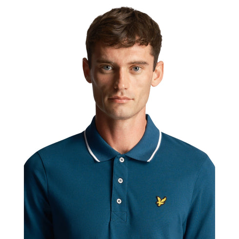Lyle Scott Tipped Apres Navy Polo Shirt