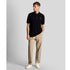 Lyle Scott Textured Tipped Black Polo Shirt