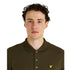 Lyle Scott Branded Chest Logo Olive Polo Shirt