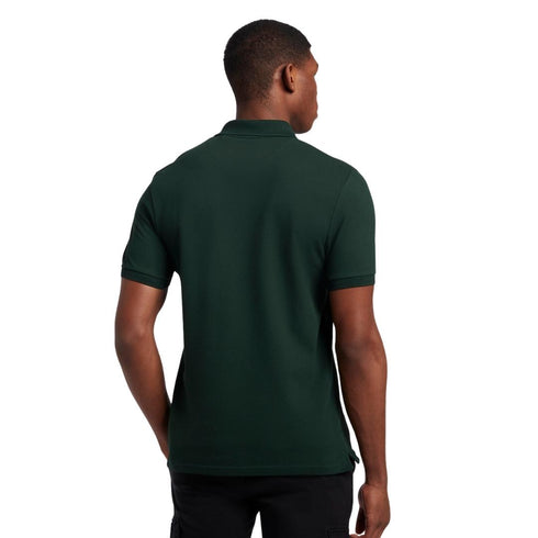Lyle & Scott Branded Chest Logo Dark Green Polo Shirt SP400VOG W486