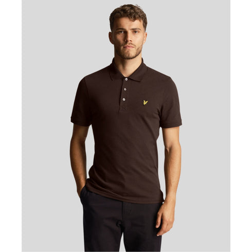 Lyle Scott Branded Chest Logo Sediment Polo Shirt