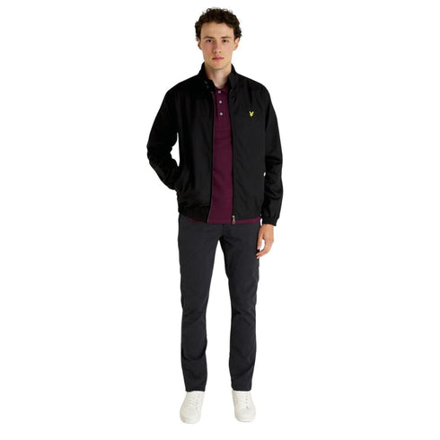 Lyle Scott Branded Chest Logo Burgundy Polo Shirt