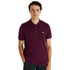 Lyle Scott Branded Chest Logo Burgundy Polo Shirt