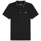 Lyle Scott Branded Ringer Black Polo Shirt Spl1357V Z865