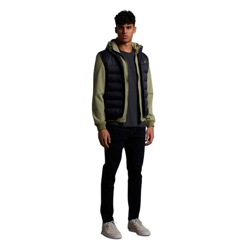 Lyle Scott Branded Chest Logo Charcoal Marl T Shirt