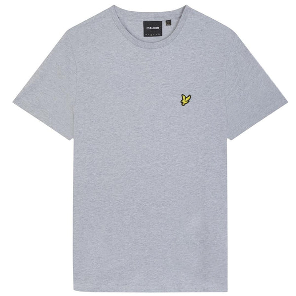 Lyle Scott Branded Chest Logo Light Grey Marl T Shirt