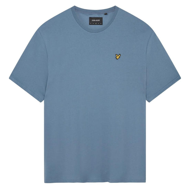 Lyle Scott Branded Chest Logo Slate Blue T Shirt