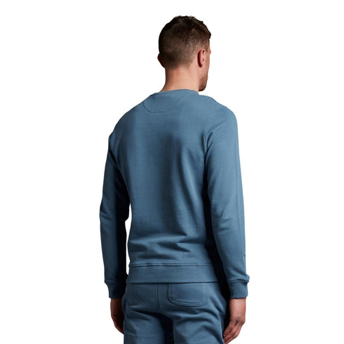 Lyle Scott Branded Chest Logo Slate Blue T Shirt