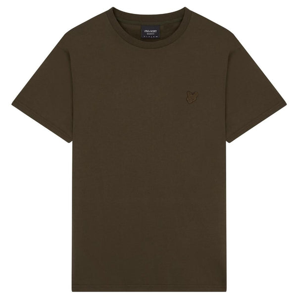 Lyle Scott Branded Chest Logo Olive T Shirt