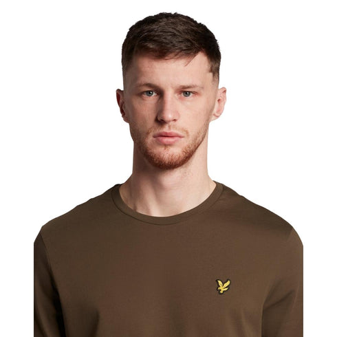 Lyle Scott Branded Chest Logo Olive T Shirt