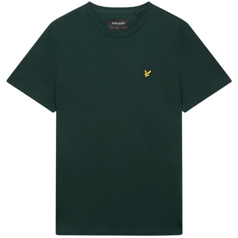 Lyle Scott Branded Chest Logo Dark Green T Shirt - Style Centre Wholesale
