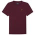 Lyle Scott Branded Chest Logo Burgundy T Shirt