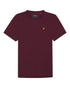 Lyle Scott Plain Burgundy T Shirt - Style Centre Wholesale