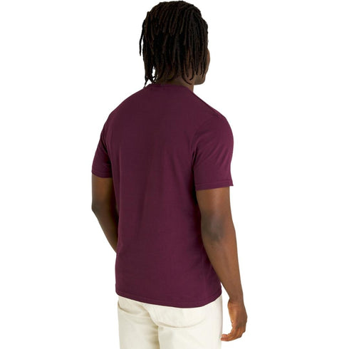Lyle Scott Branded Chest Logo Burgundy T Shirt
