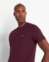 Lyle Scott Plain Burgundy T Shirt - Style Centre Wholesale
