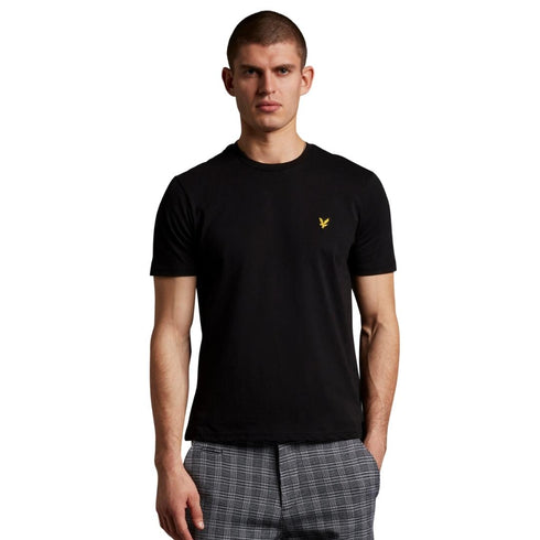 Lyle Scott Branded Chest Logo Jet Black T Shirt