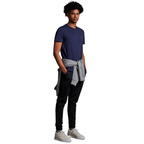 Lyle Scott Branded Chest Logo Navy Blue T Shirt