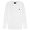 Lyle Scott Branded White Long Sleeve T Shirt