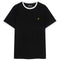 Lyle Scott Branded Black Ringer T Shirt
