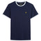 Lyle Scott Branded Navy Ringer T Shirt