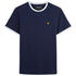 Lyle Scott Branded Navy Ringer T Shirt