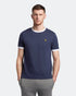 Lyle Scott Branded Navy Ringer T Shirt