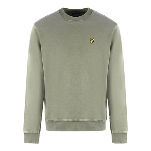 Lyle Scott Washed Mock Neck Green Sweater