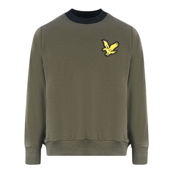 Lyle Scott Large Eagle Logo Green Sweater