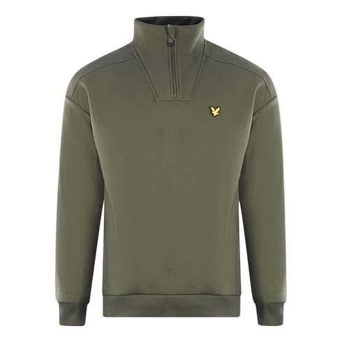 Lyle Scott Golden Eagle Chest Logo Green Half Zip Up Jumper