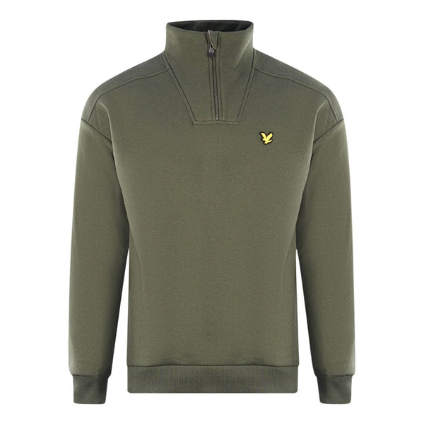 Lyle Scott Golden Eagle Chest Logo Green Half Zip Up Jumper