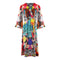 Inoa Monrovian 12001 Multicoloured Belll Seeve Dress Monrovian 12001 Bell Sleeve