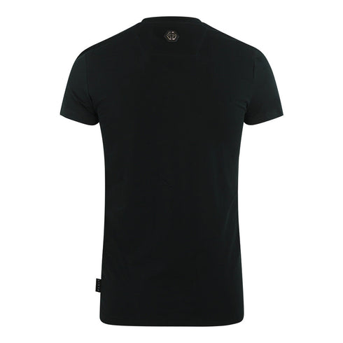 Philipp Plein Large Multi Colour Skull Black T Shirt