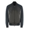 Emporio Armani Contrast Arms Black Leather Jacket - Nova Clothing
