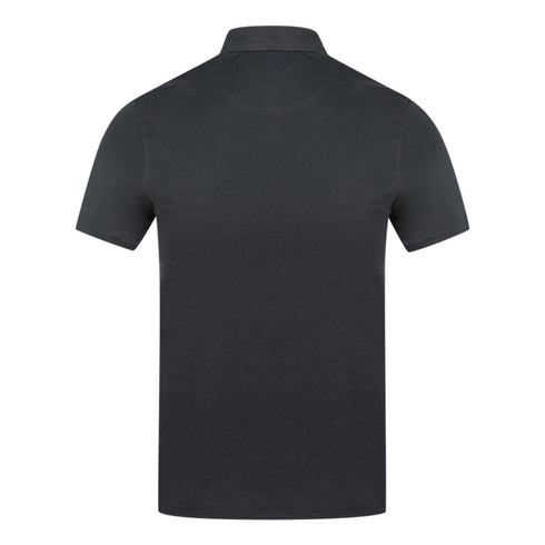 Aquascutum Aldis Crest Chest Logo Black Polo Shirt