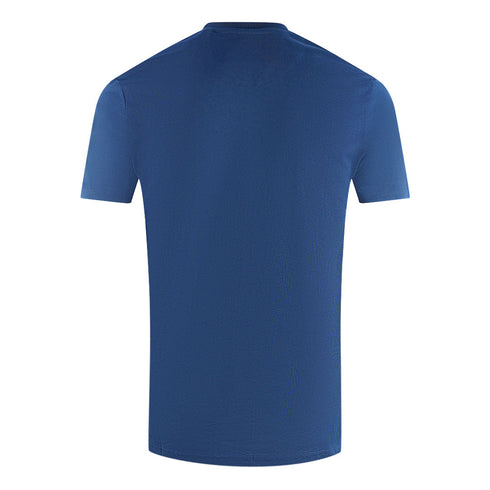 Lyle Scott Brand Logo Blue V Neck T Shirt