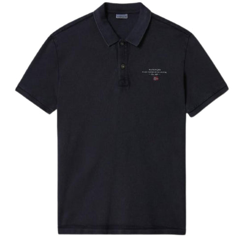 Napapijri Elbas 4 Logo Navy Blue Polo Shirt - Nova Clothing