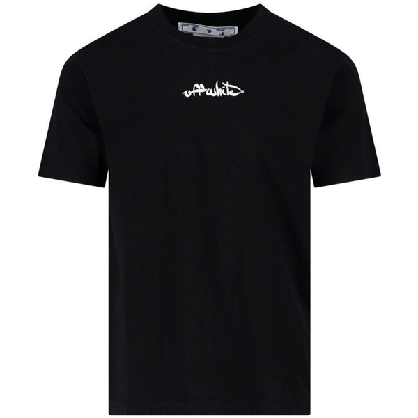 Off White Script Logo Slim Fit Black T Shirt