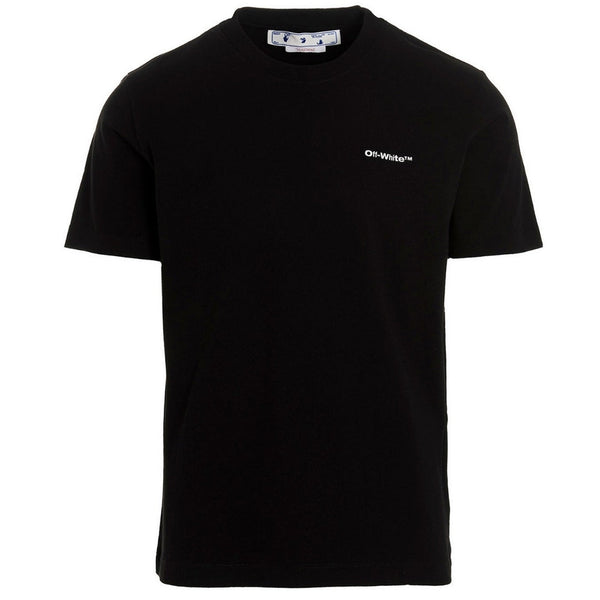Off White Wave Out Design Slim Fit Black T Shirt