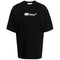 Off White Spray Helvetica Logo Oversized Fit Black T Shirt