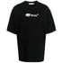 Off White Spray Helvetica Logo Oversized Fit Black T Shirt