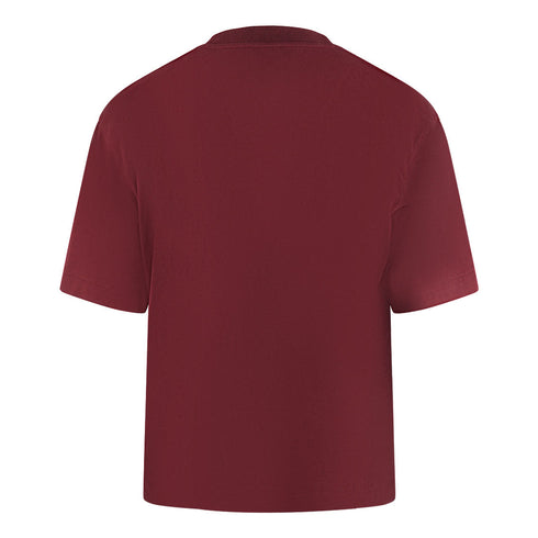 Off White Skate Fit How Was Your Delivery Logo Dark Red T Shirt