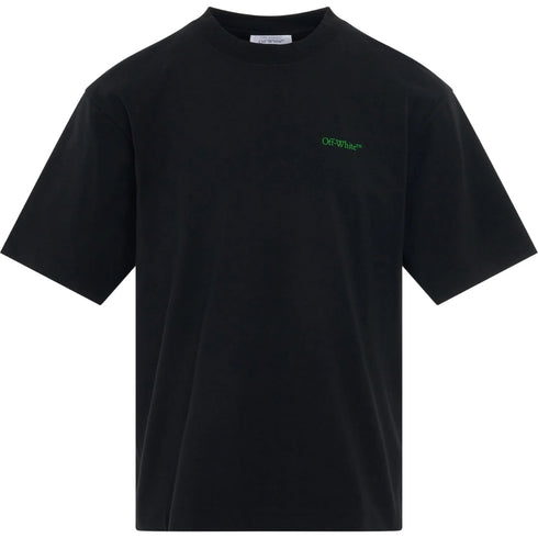 Off White Moon Arrow Skate Fit Black T Shirt