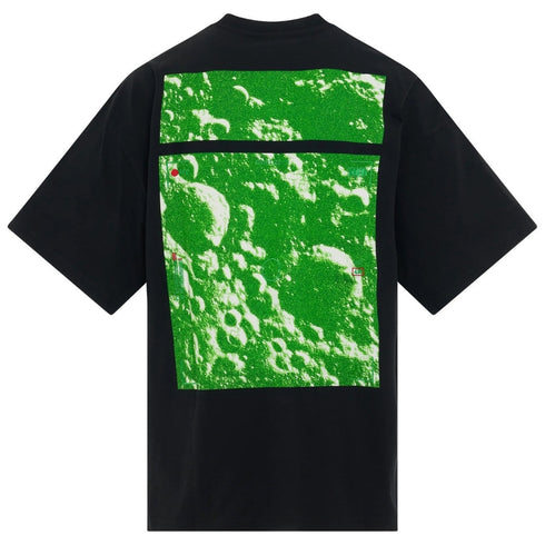 Off-White Moon Tab Oversized Fit Black T-Shirt OMAA161F23JER0051050