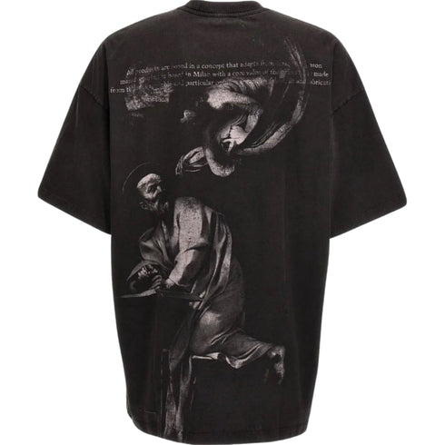 Off White St Matthew Oversized Black T Shirt