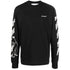 Off White Bricks Logo Long Sleeve Skate Fit Black T Shirt